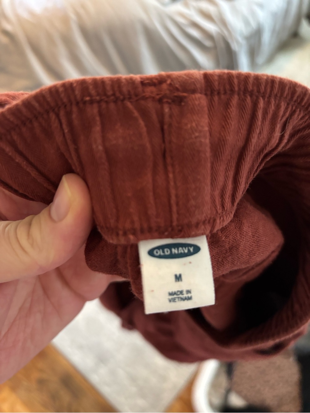 Rust colored drawstring shorts - Picture 3 of 3